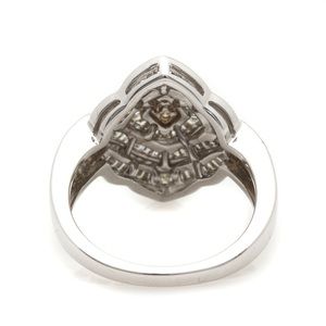 WHITE GOLD COCKTAIL RING 117 BAGUETTE DIAMONDS